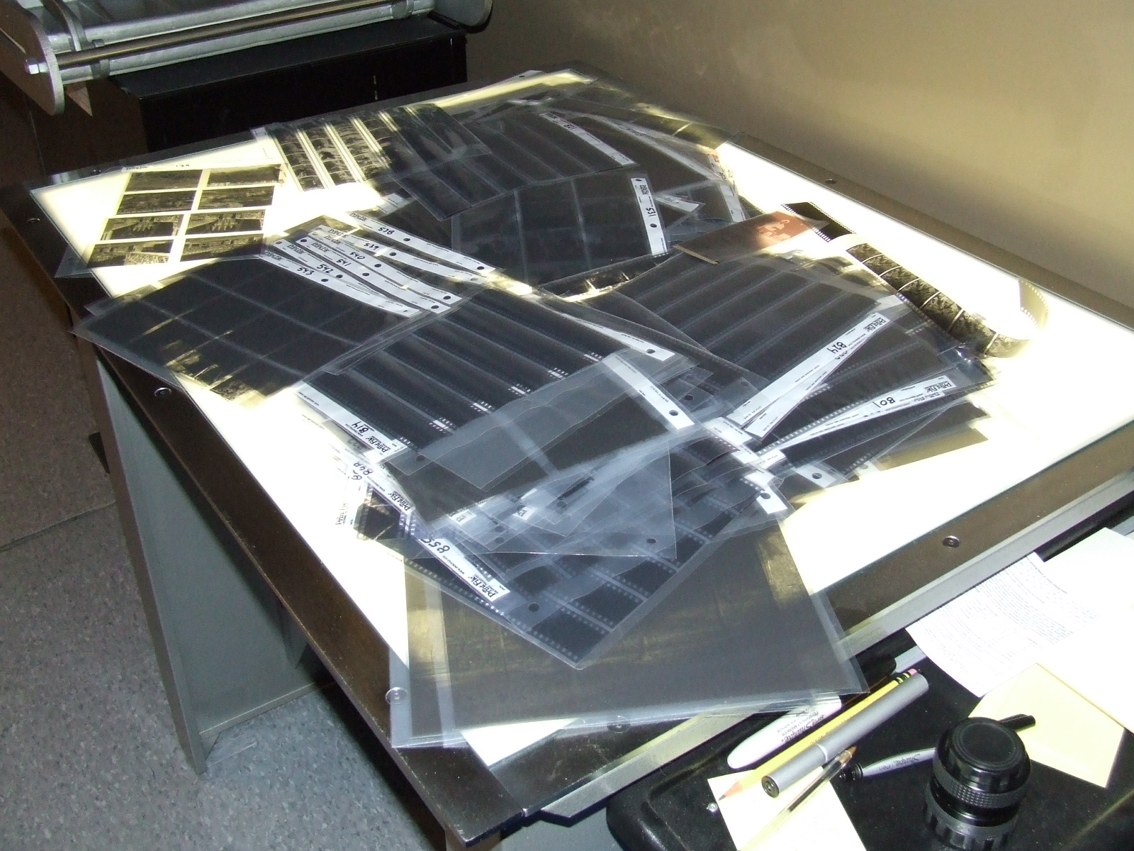 negatives light table.JPG