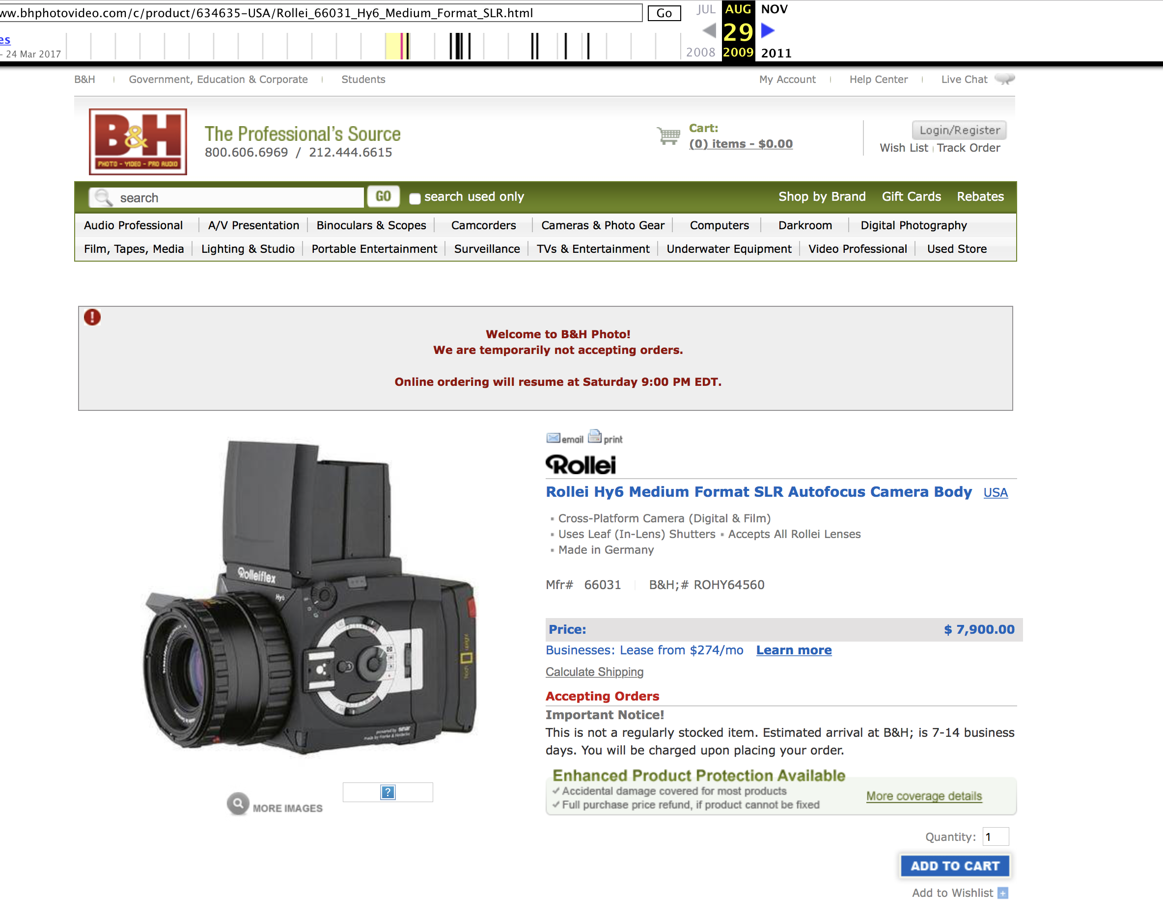 Rollei Hy6 2009 Ad B&H.png