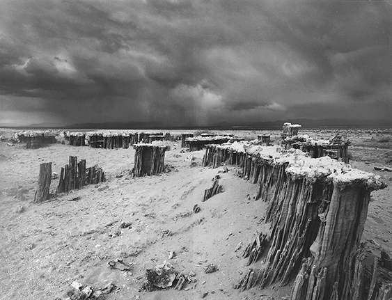 Sand Tufa Against Storm, Mono Lake CA 1991 1.jpg