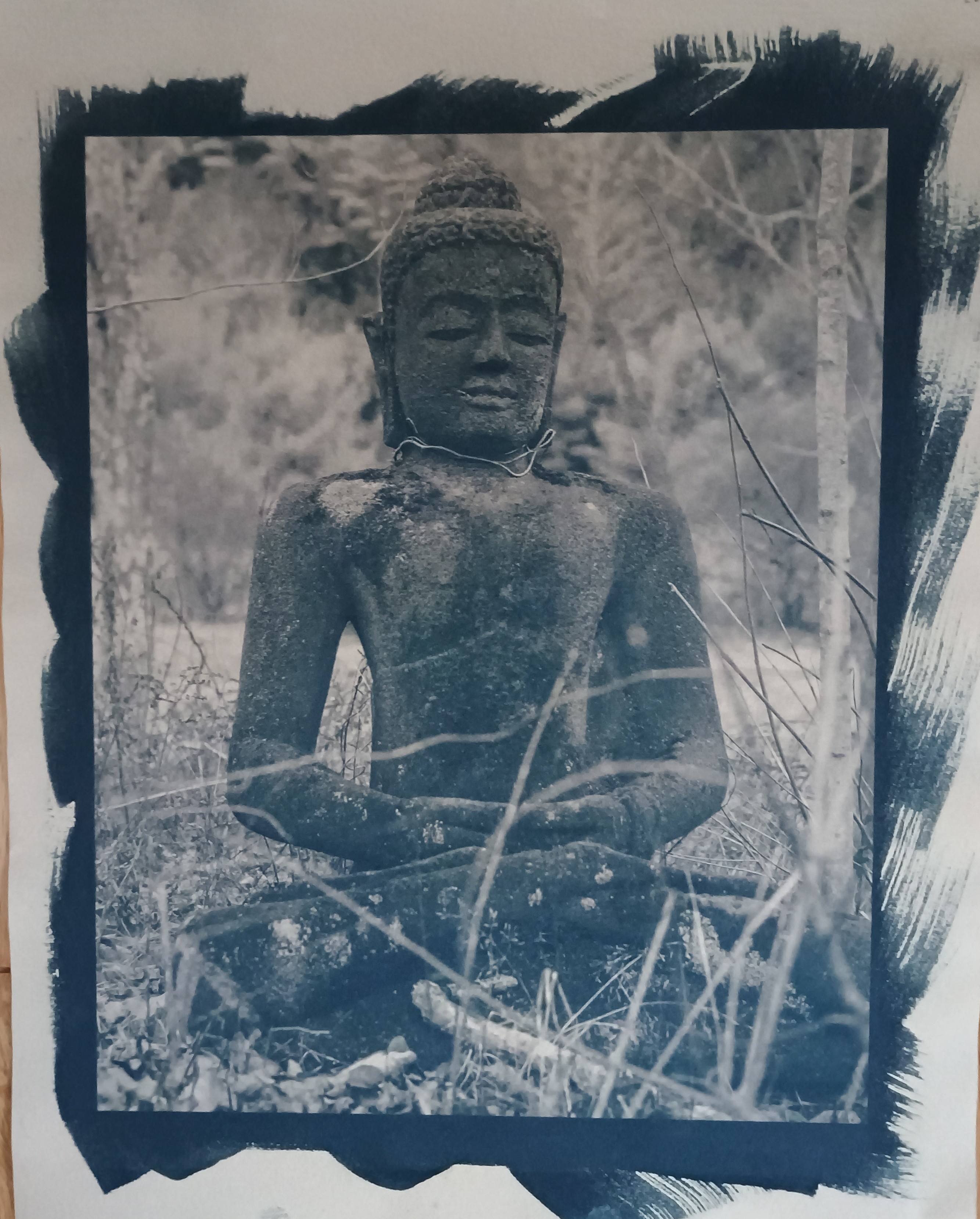 Stone God (cyanotype toned with wattle-dH2O on Arches Text Wove).jpg