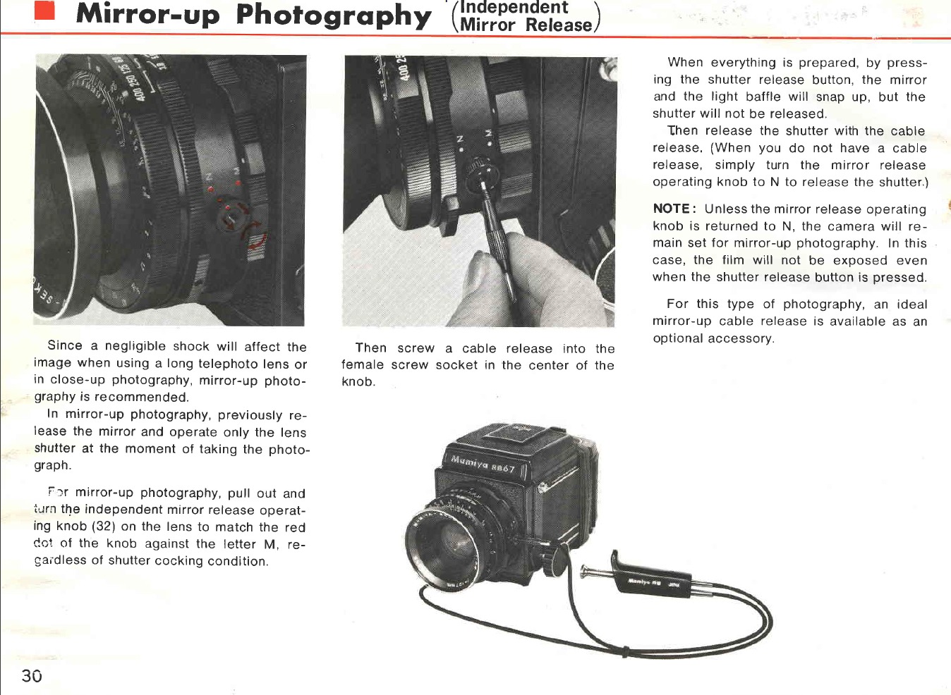 mamiya 645 mirror lock up