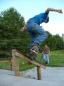 My friend skatin