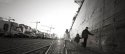 on the railway