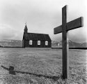 Black Church and Cross, Budir, Iceland