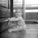 Sophia posing at 9 months
