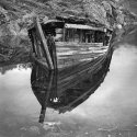 Wrecked fishing vessel in Lofoten