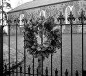Wreath with tartan ribbon
