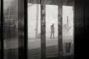 Man through glass