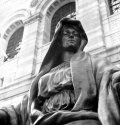 Statue In Front of Boston Public Library