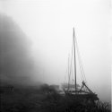Misty day on river Loire