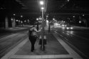 Chantal at the tram stop