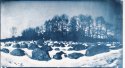 Stone Labyrinth In Snowy Field, Western Pa