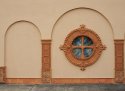 Arches And Stained Glass Window