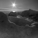 Ice Volcano And Sunburst