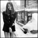 Melanie On Broadway In The Snow This Afternoon.