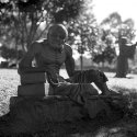 monk with books