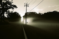 Sun rise over the road home