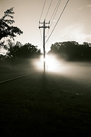 Sun rise over the road home