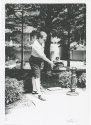 Carolyn at Drinking Fountain