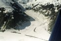 Sawyer glacier aerial view