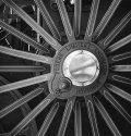 Traction engine wheel.