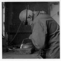 Welding a rabbit's head