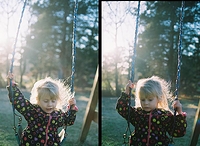 My daughter swinging