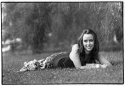On the grass.