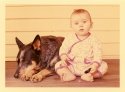 Baby and the dog