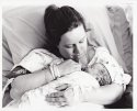 Mommy holding baby for first time!