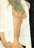 Shirt- Liquid Light/oils/pencils