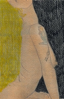 Girl with the redhead tattoo.