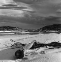 Bournda beach and storm