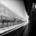 Oncoming Metro train, Washington DC