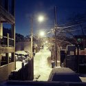 Nighttime, My Alley in the Snow