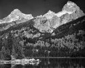 Tetons with lake view
