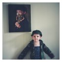 Boy with his portrait