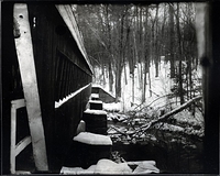 Contact Print of a Dry Plate Negative - Covered Bridge