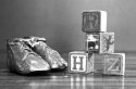 Baby Shoes and Blocks