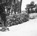 Snow in a Louisiana Cemetery
