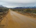 Wintry Road in Desert