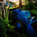Blue tractor