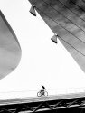Biker on Sundial Bridge