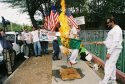 Burning the Mexican flag