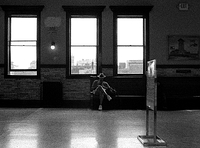 NJ Transit waiting area, Newark