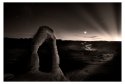 SUNSET, MOONSET, STARS, DELICATE ARCH -Arches National Park  24” x 36” Pigment Ink on Hahnemühle Photo Rag -$700