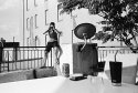 On the roof