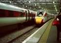 Waverley Station, EDINBURGH -- Our Train home approaches