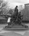 Continuing the theme of bronze sculptures, but with a live human included