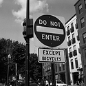 Don't Enter Except Bikes